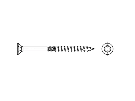 BUTLER PRO Holzbauschraube T25 SK Ø5x100 mm 200 St.