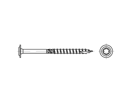BUTLER PRO Holzbauschraube T50 TEK Ø10x80 mm 50 St.